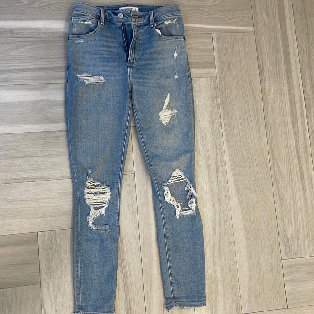 Abercrombie super skinny ankle high rise jeans
